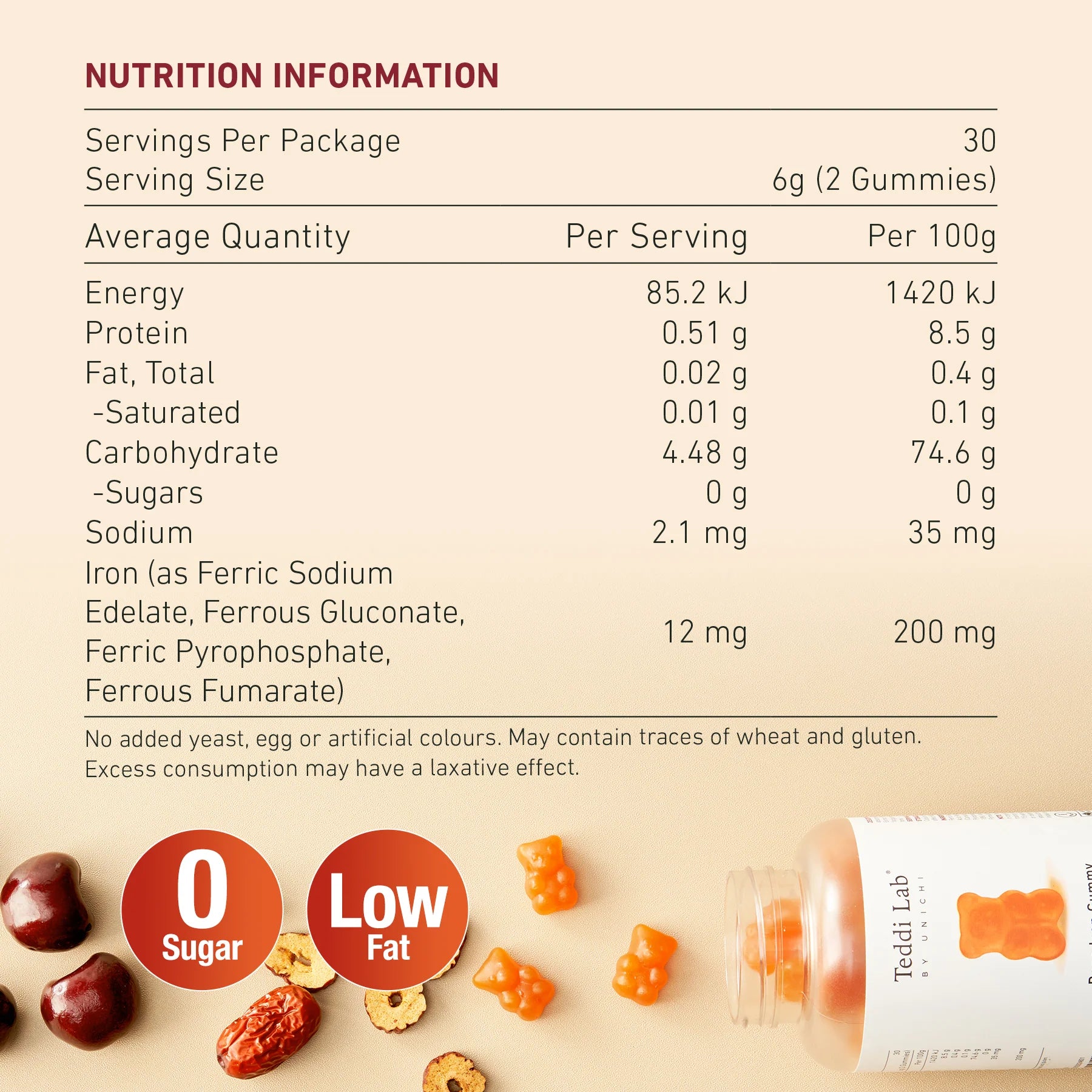 Unichi Iron Gummy 60 Gummies
