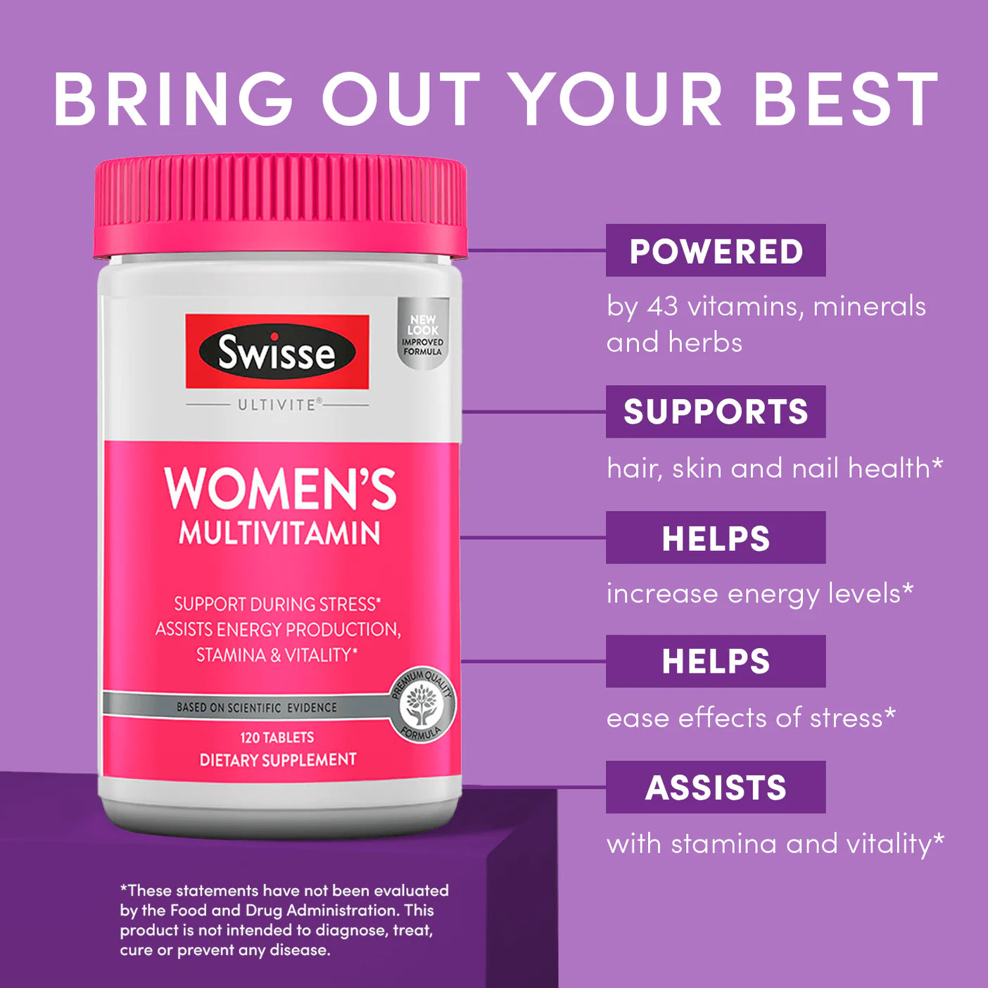 Swisse Ultivite Women's Multivitamin 120 Tablets