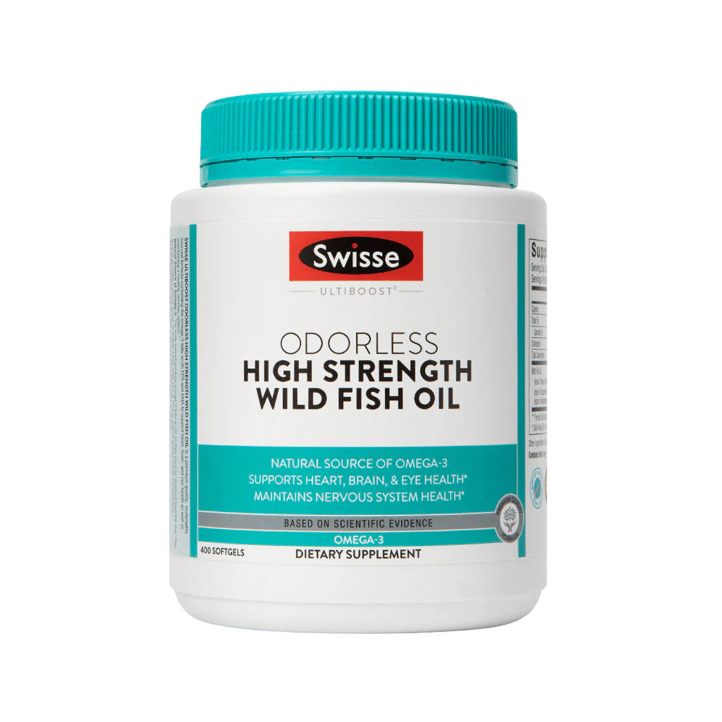 Swisse Ultiboost Odourless High Strength Wild Fish Oil 200 Capsules