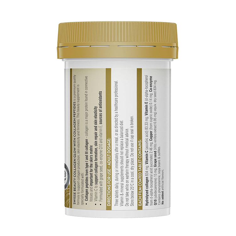 Swisse Beauty Collagen Glow With Collagen Peptides 60 Tablets