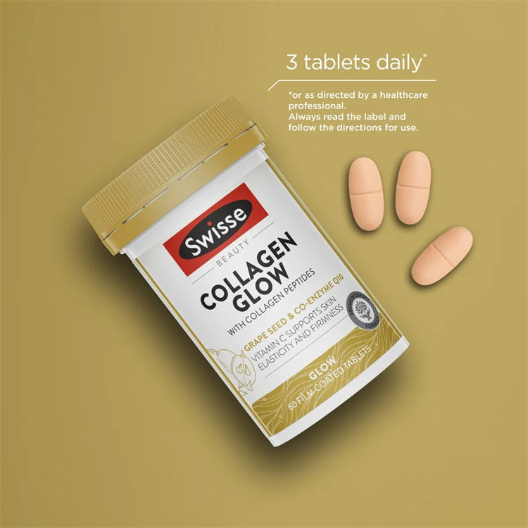 Swisse Beauty Collagen Glow With Collagen Peptides 60 Tablets