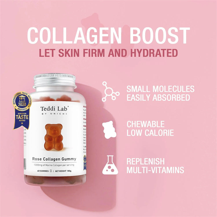 Unichi Rose Collagen Gummy 60 Gummies